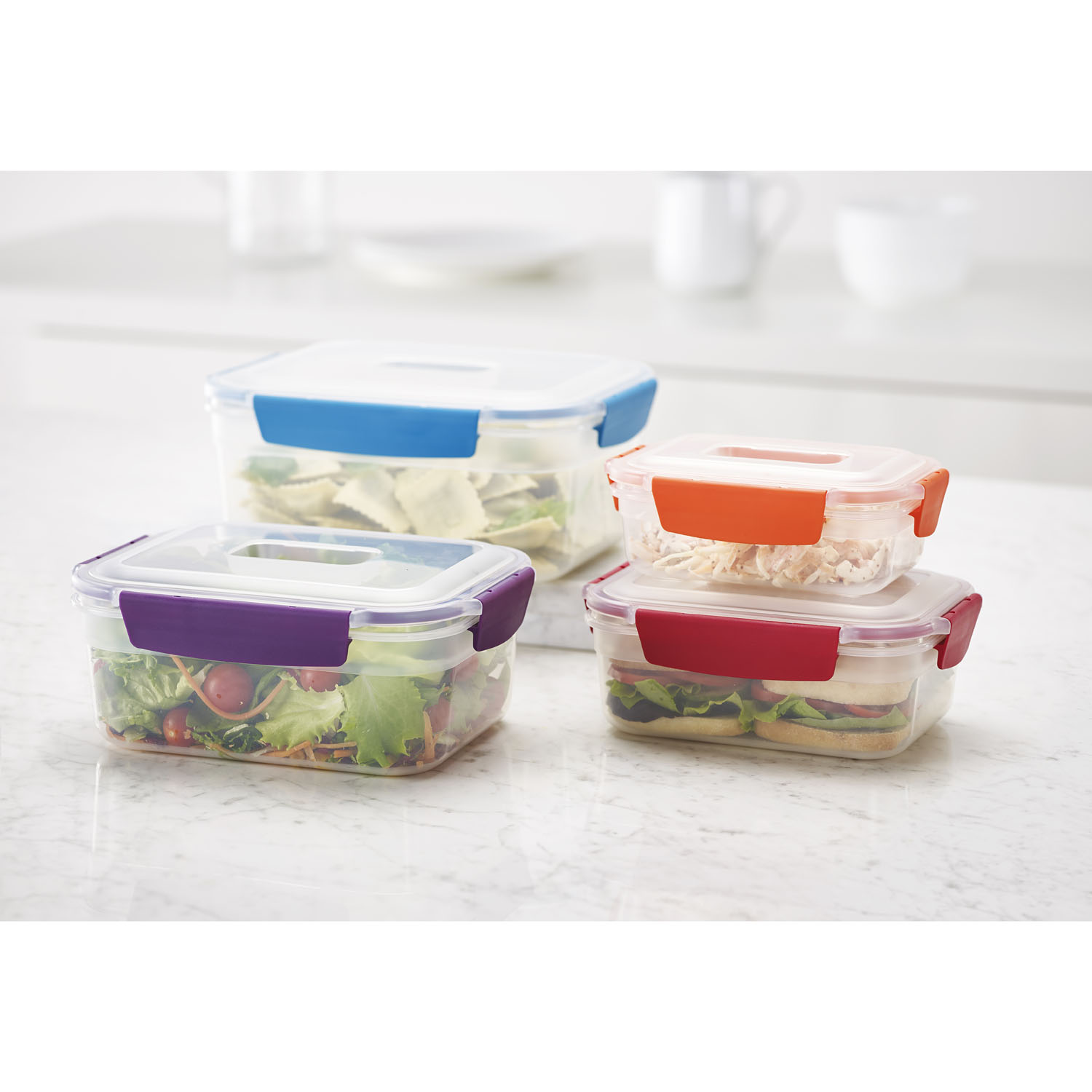 Voedselbewaardoos NEST LOCK 4 81090, set van 4 stuks, plastic, Joseph Joseph