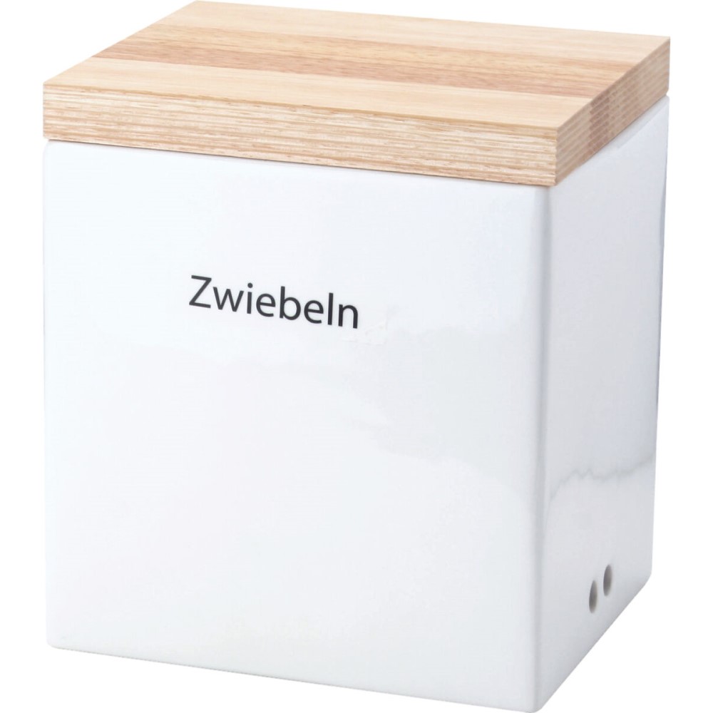 Voorraadpot voor uien 18 x 15,5 cm, wit, Continenta