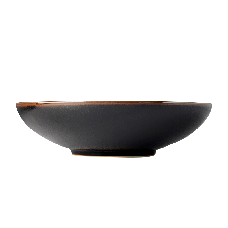 Serveerschaal TENMOKKU 28 cm, 1,5 l, zwart, keramiek, MIJ