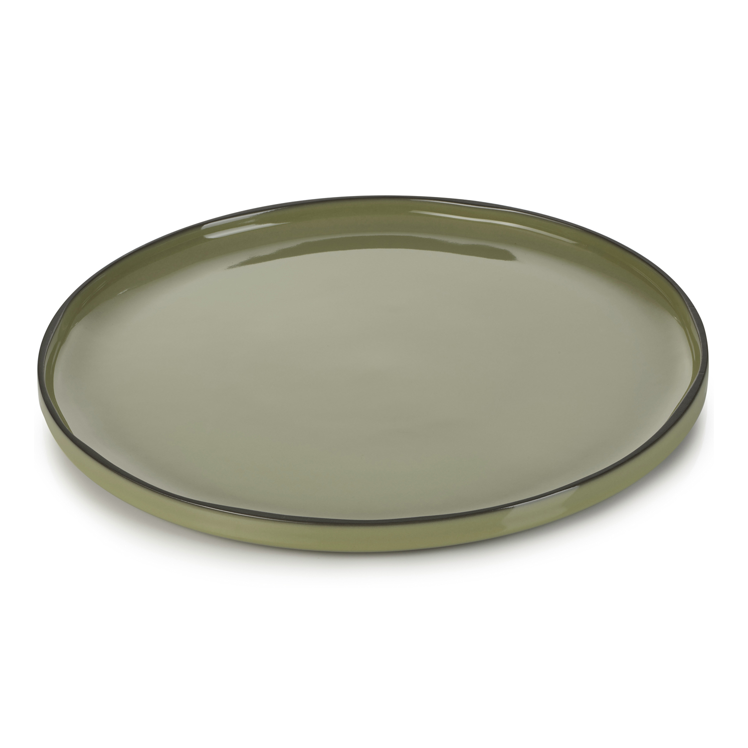 Serveerbord CARACTERE 30 cm, rond, kaki, REVOL