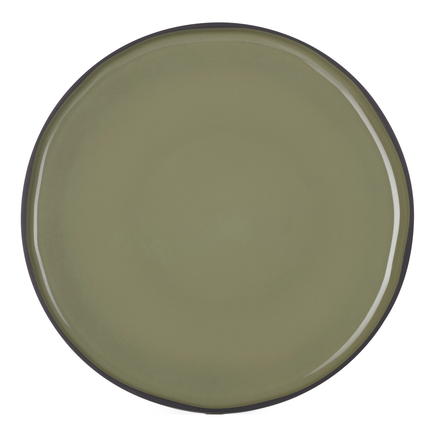 Serveerbord CARACTERE 30 cm, rond, kaki, REVOL