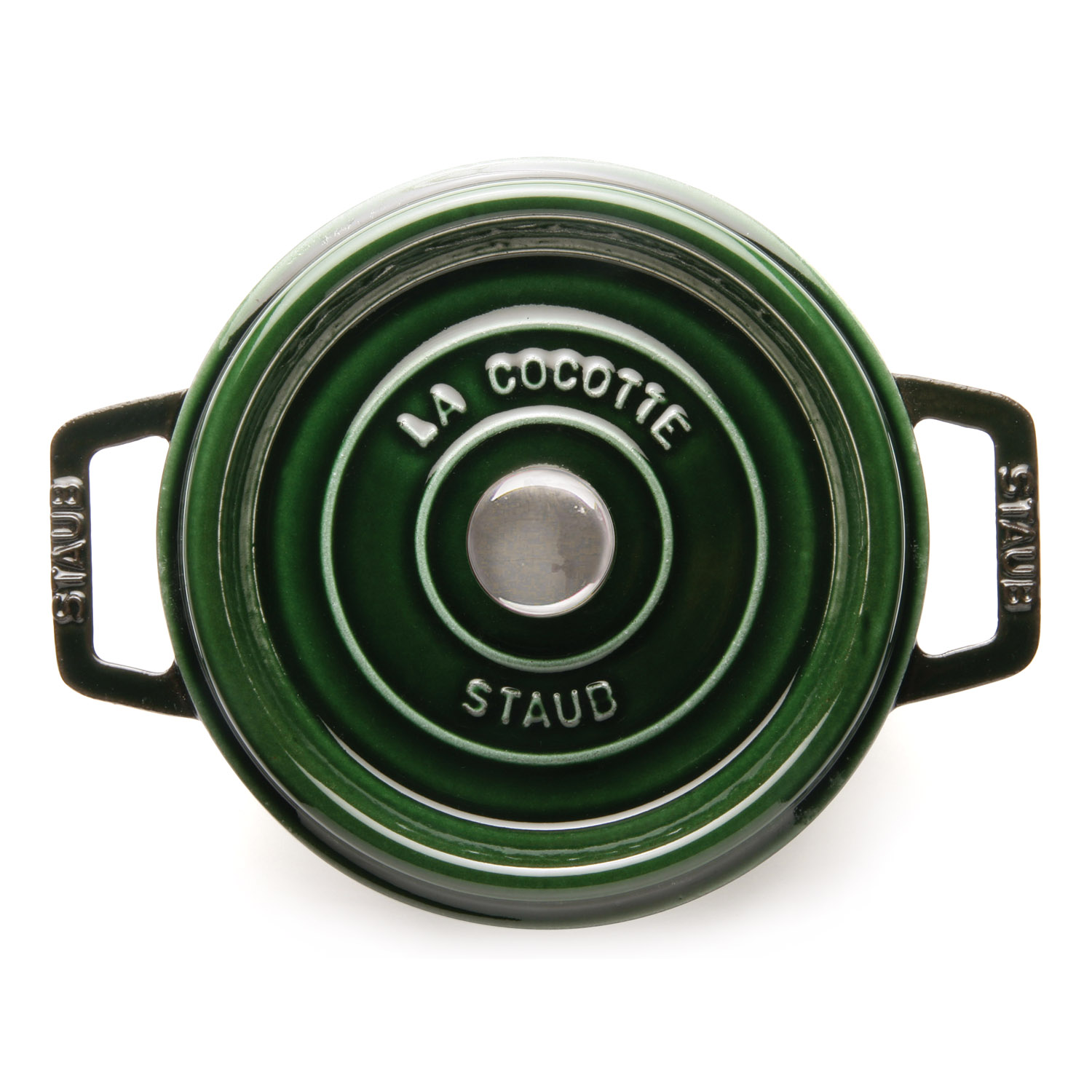 Lage braadpan 26 cm, rond, basilicum, gietijzer, Staub