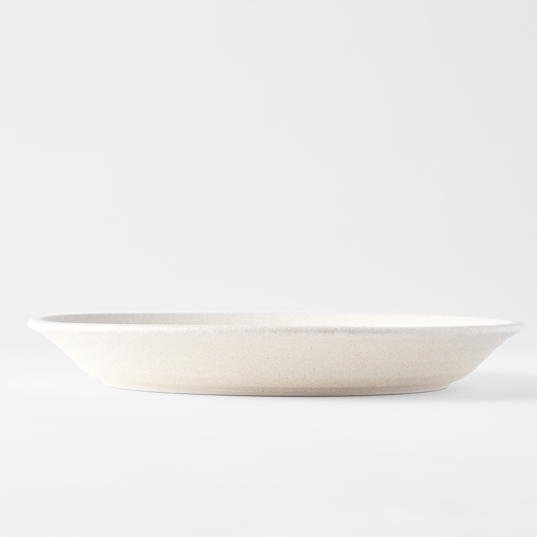 Dineerbord RECYCLED 27,5 cm, wit zand, MIJ