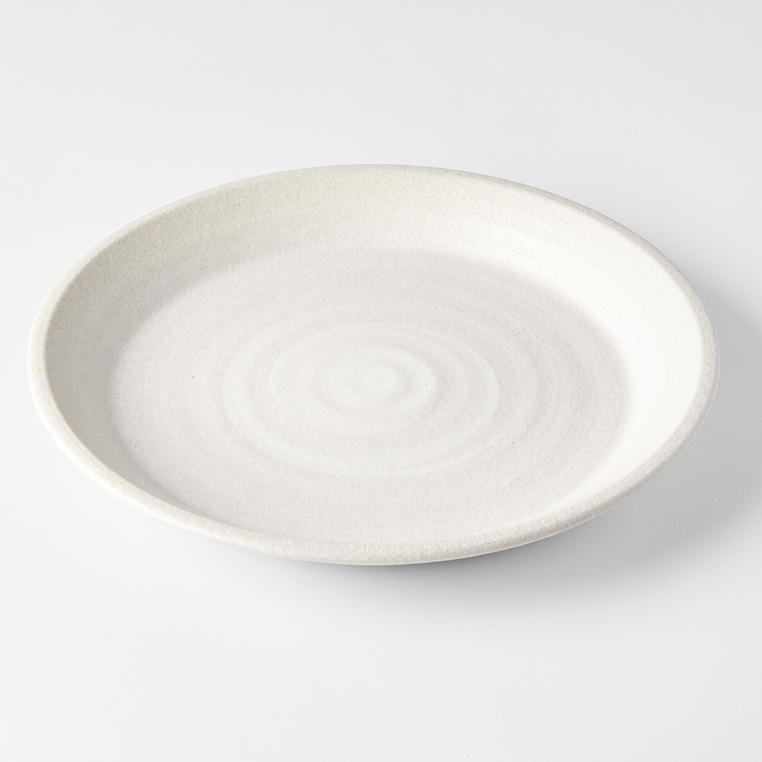 Dineerbord RECYCLED 27,5 cm, wit zand, MIJ