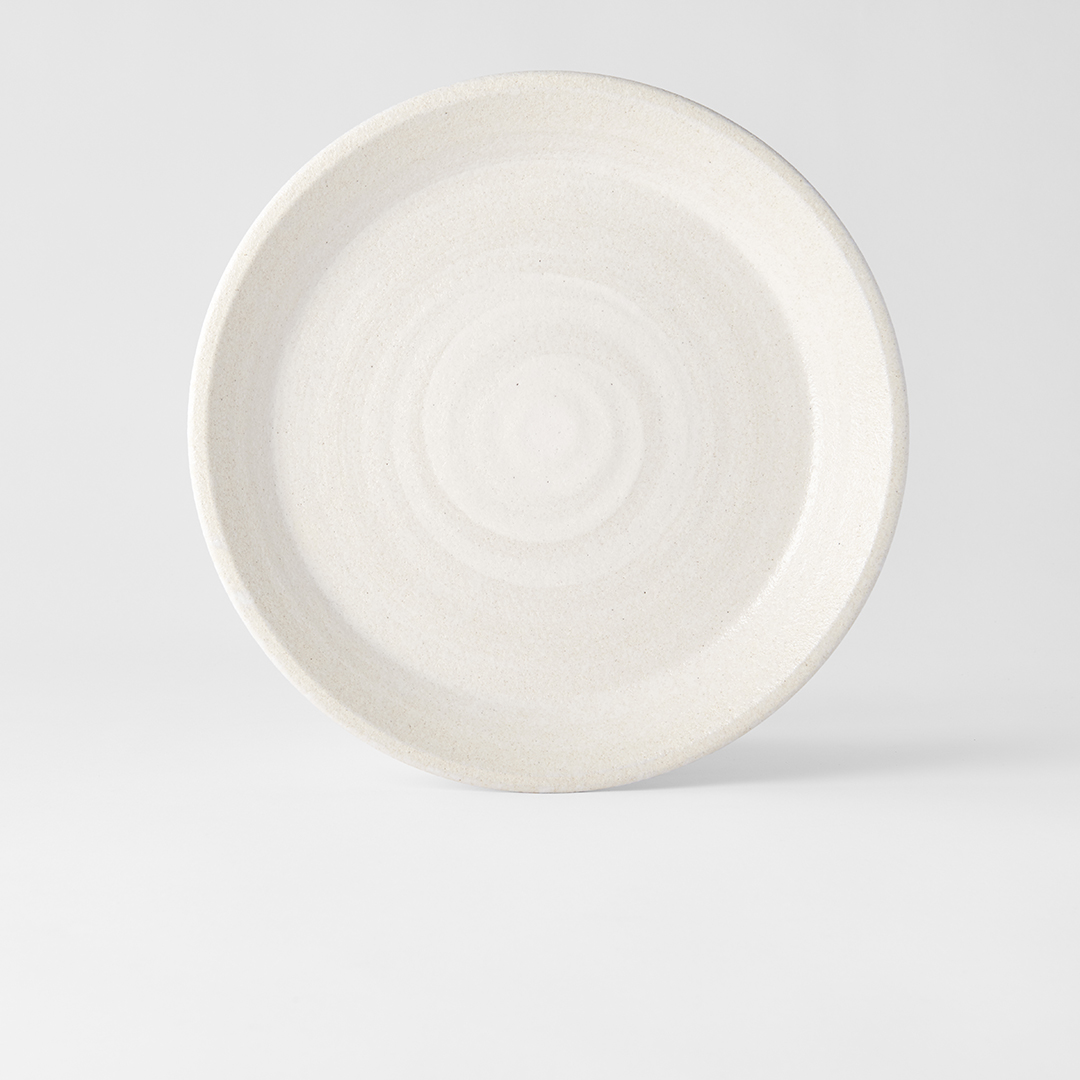 Dineerbord RECYCLED 27,5 cm, wit zand, MIJ