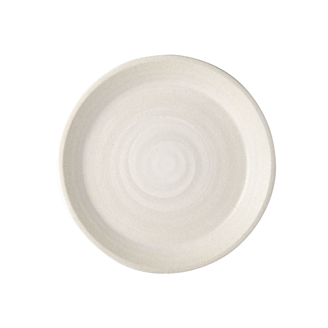 Dineerbord RECYCLED 27,5 cm, wit zand, MIJ