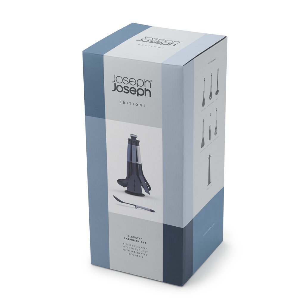 Keukengerei (set) ELEVATE, met draaibare houder, blauw, Joseph Joseph