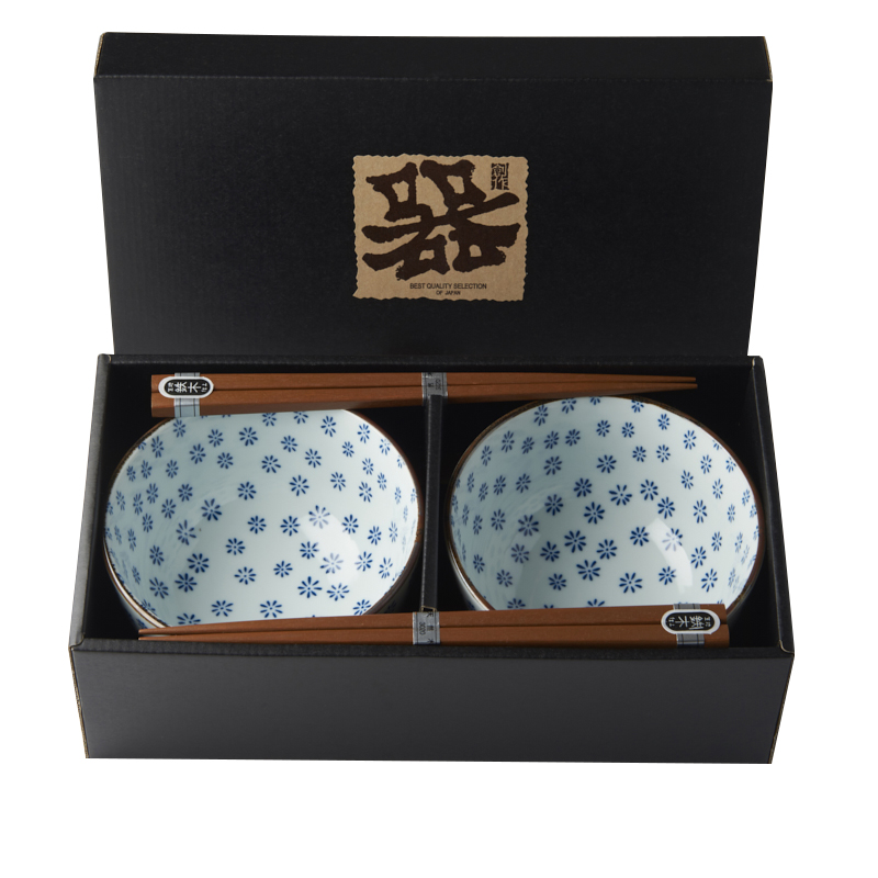Eetkom SNOWFLAKE, set van 2 stuks, 500 ml, met eetstokjes, MIJ
