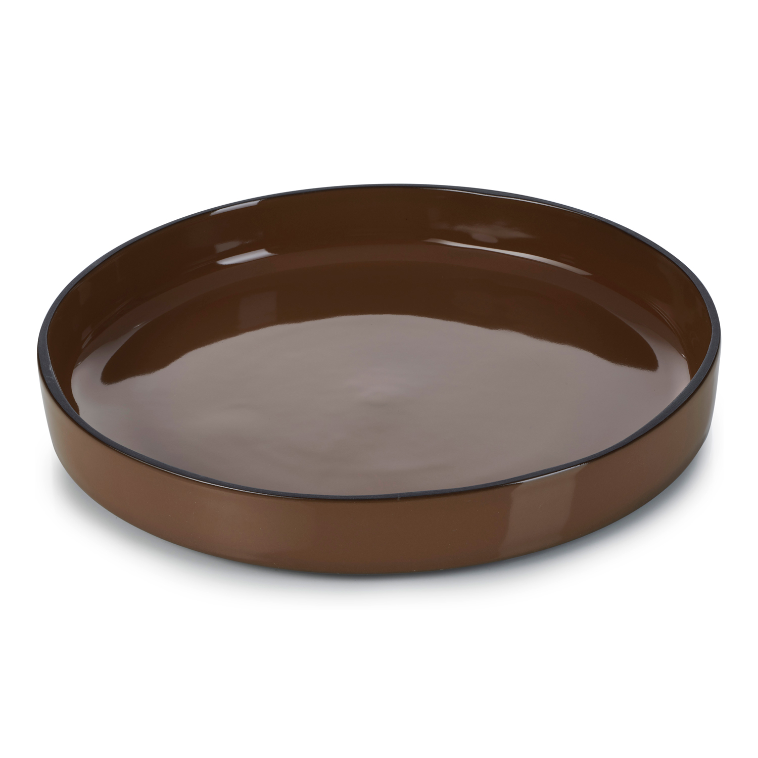 Diep bord CARACTERE 23 cm, bruin, REVOL