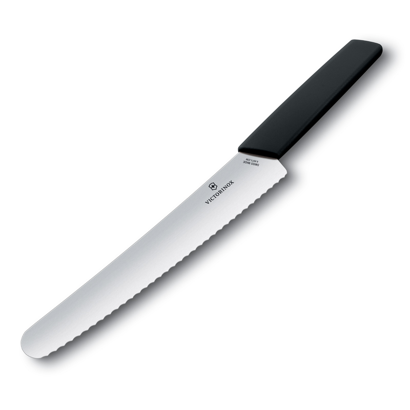 Gebaksmes SWISS MODERN 22 cm, zwart, Victorinox