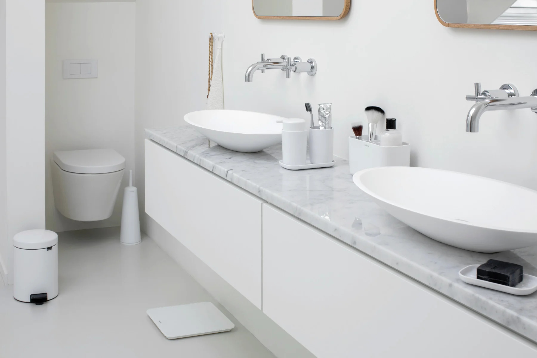 Handdoekhaakje, set van 2 stuks, wit, Brabantia