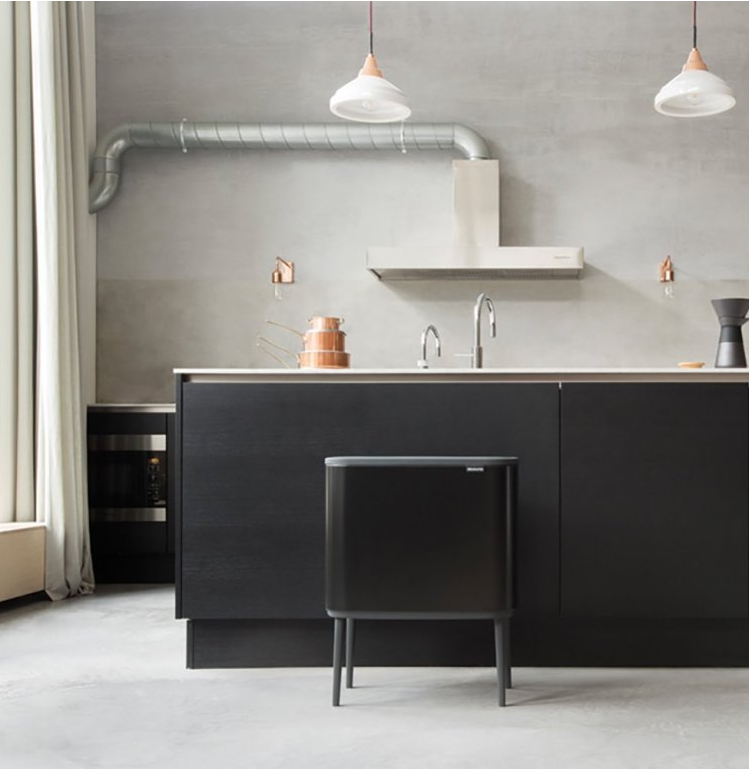 Touch prullenbak BO 36 l, mat zwart, Brabantia