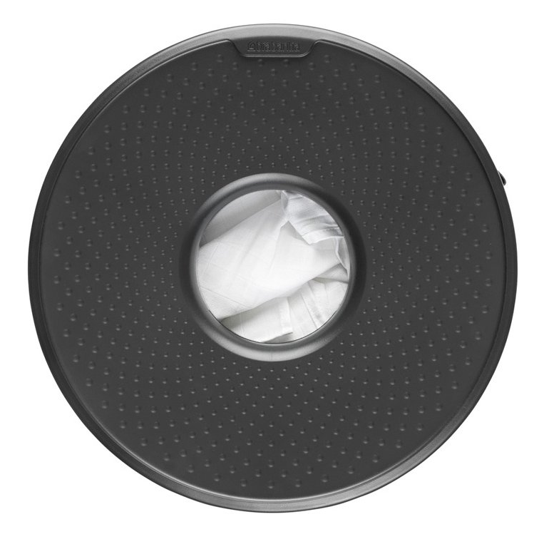Wasmand 60 l, met kunststof deksel, wit, Brabantia