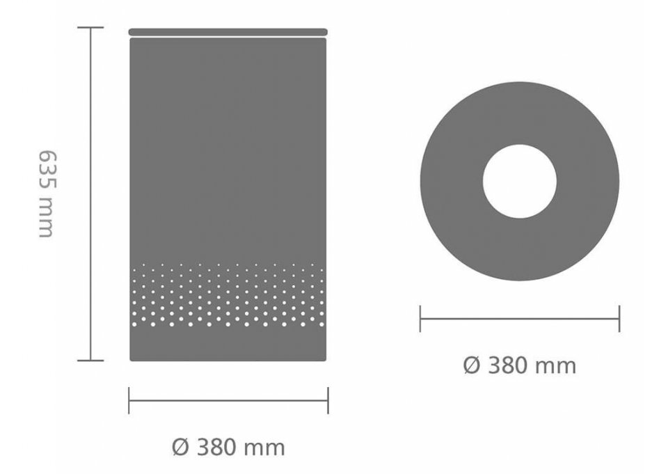 Wasmand 60 l, met kunststof deksel, wit, Brabantia