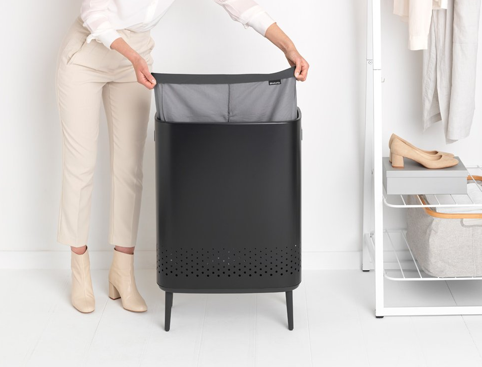 Wasmand BO 2 x 45 l, zwart, Brabantia