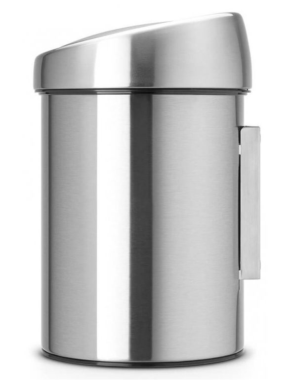 Touch prullenbak TOUCH BIN 3 l, vingerafdrukbestendig, mat staal, Brabantia