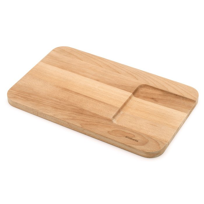 Snijplank 25 x 40 cm, voor groenten, bruin, hout, Brabantia