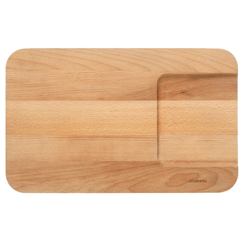 Snijplank 25 x 40 cm, voor groenten, bruin, hout, Brabantia