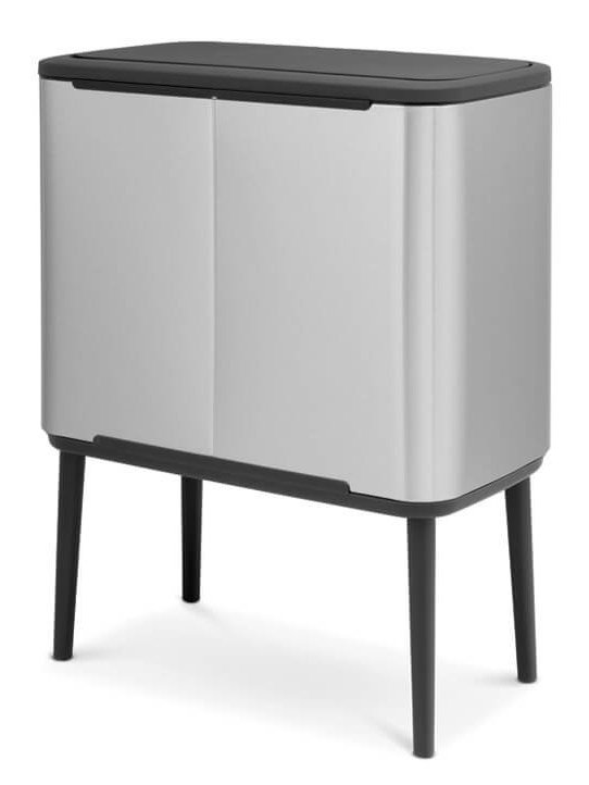 Touch prullenbak BO 3 x 11 l, mat staal, Brabantia