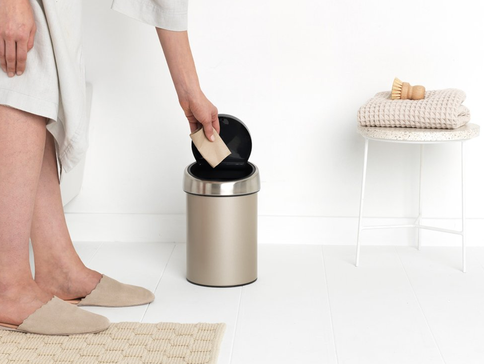 Touch prullenbak TOUCH BIN 3 l, champagne, Brabantia