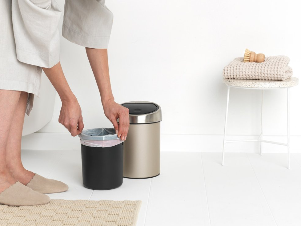 Touch prullenbak TOUCH BIN 3 l, champagne, Brabantia