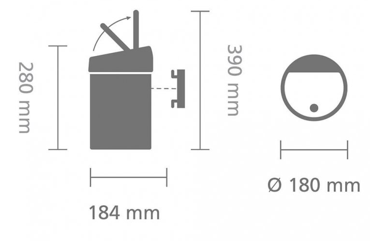Touch prullenbak TOUCH BIN 3 l, champagne, Brabantia