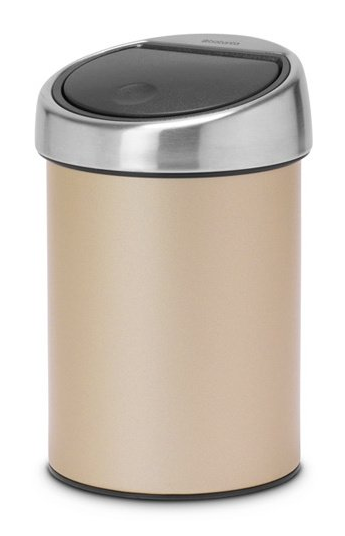 Touch prullenbak TOUCH BIN 3 l, champagne, Brabantia