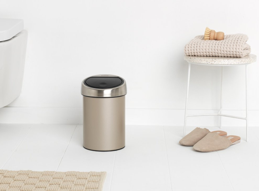 Touch prullenbak TOUCH BIN 3 l, champagne, Brabantia