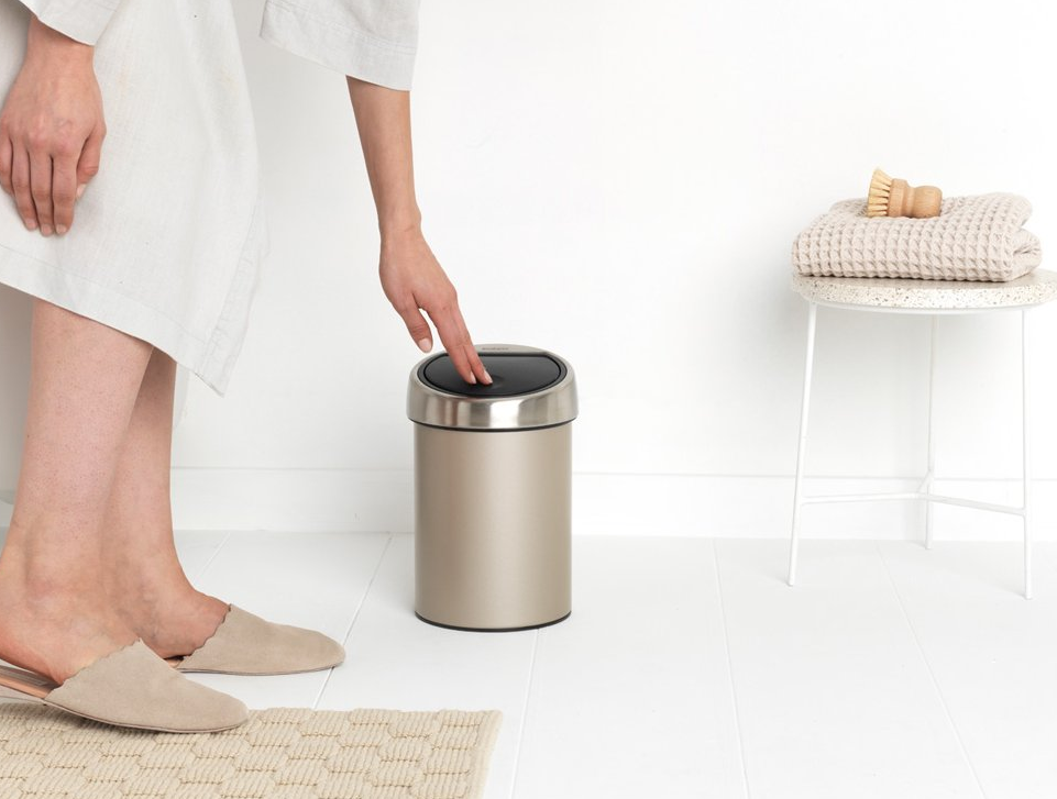 Touch prullenbak TOUCH BIN 3 l, champagne, Brabantia
