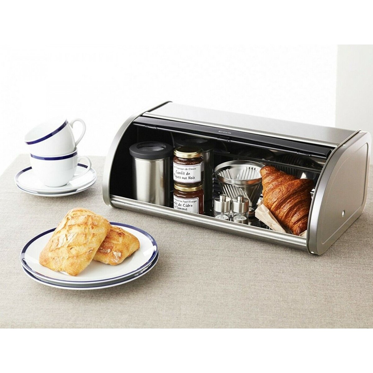 Broodtrommel ROLL TOP 44,5 cm, glanzend staal, Brabantia