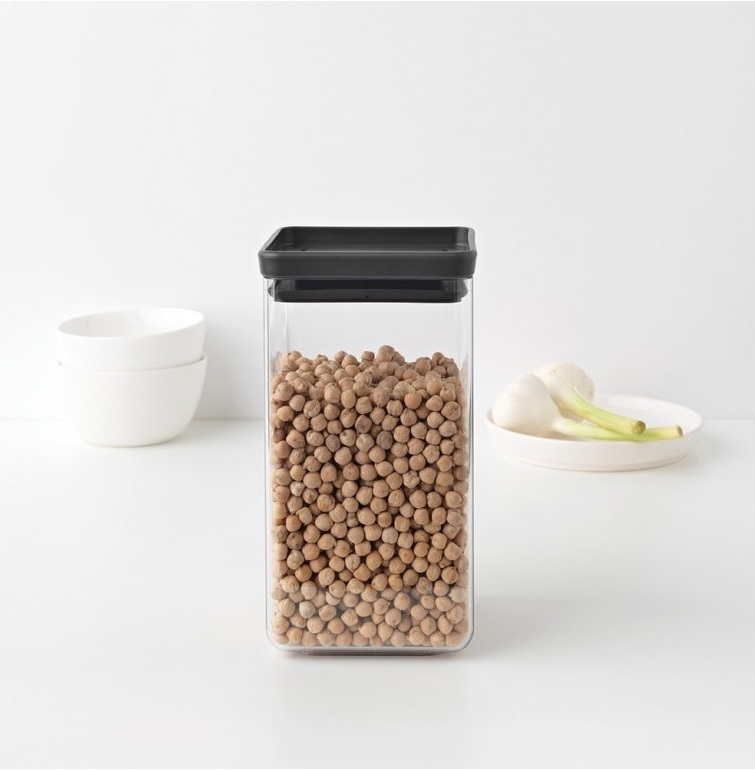 Vershoudbakje TASTY PLUS 1,6 l, donkergrijs, kunststof, Brabantia