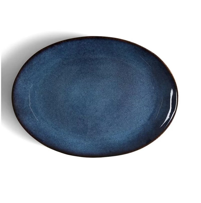 Serveerbord 45 x 34 cm, zwart/donkerblauw, Bitz