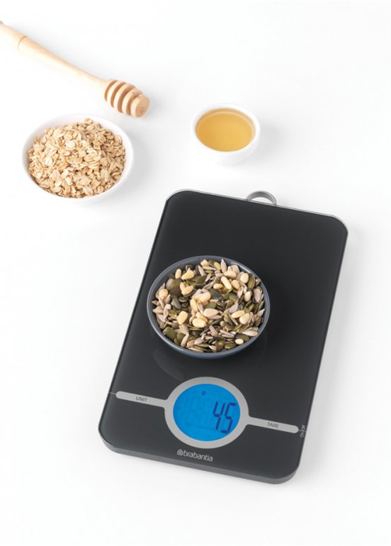 Digitale keukenweegschaal, grijs, Brabantia