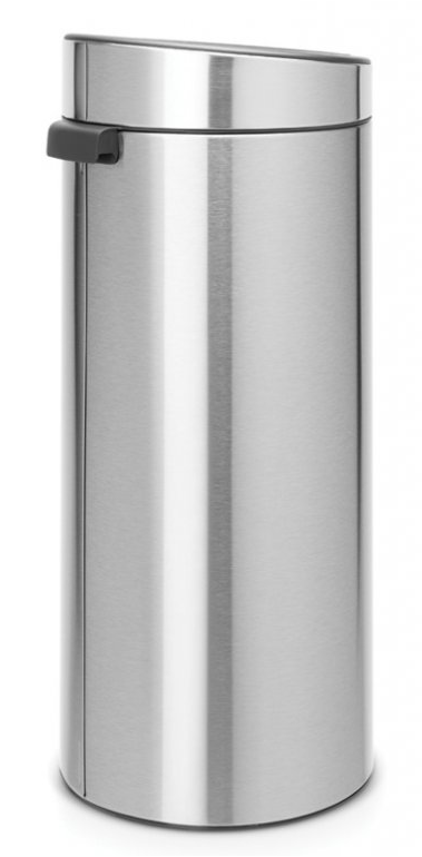 Touch prullenbak TOUCH BIN NEW 30 l, vingerafdrukbestendig, mat staal, Brabantia