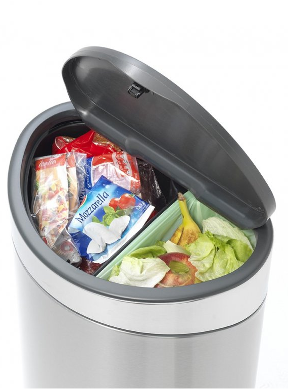 Touch prullenbak TOUCH BIN NEW 10 + 23 l, vingerafdrukbestendig, mat staal, Brabantia