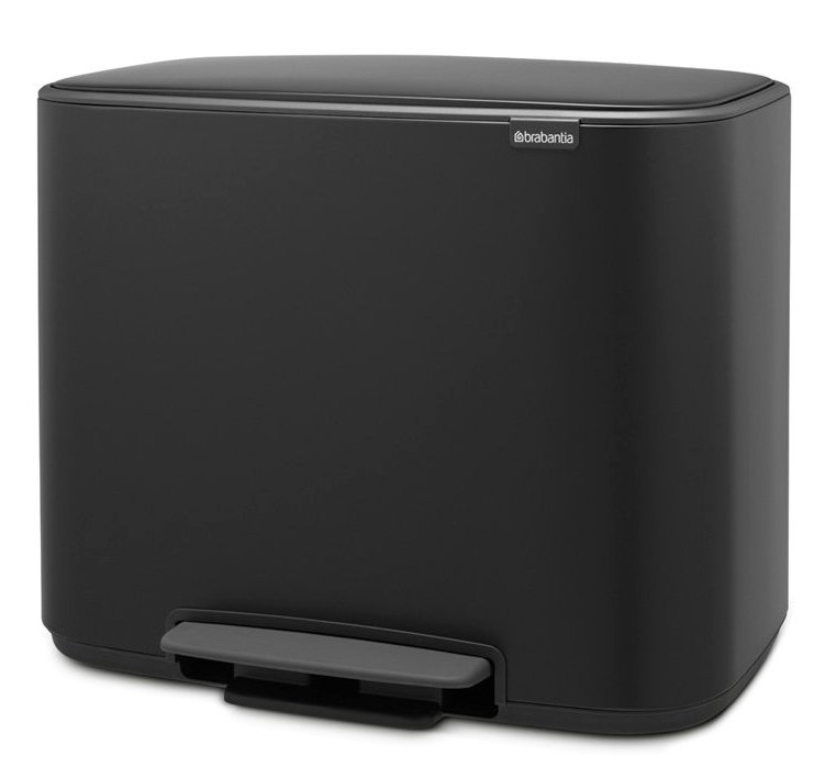 Pedaalemmer BO 11 + 23 l, mat zwart, Brabantia