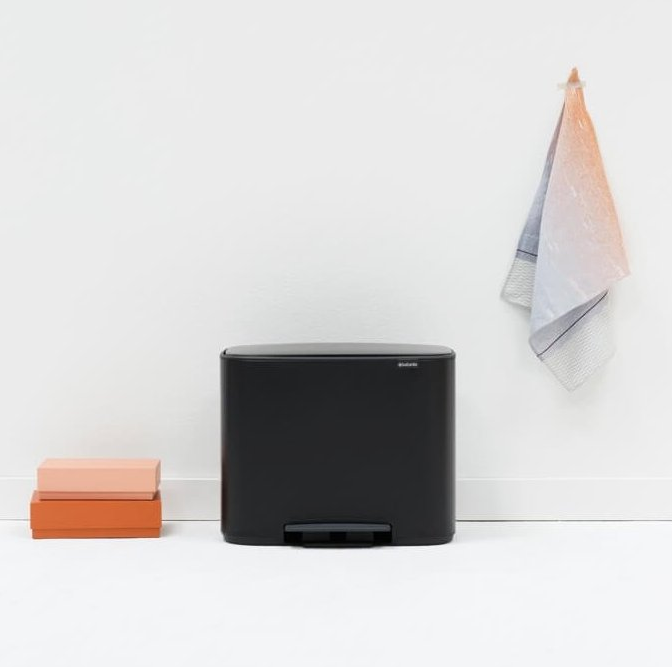 Pedaalemmer BO 11 + 23 l, mat zwart, Brabantia