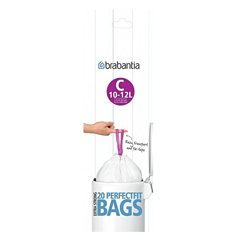 Vuilniszakken C PERFECTFIT 10-12 l, 20 stuks, Brabantia