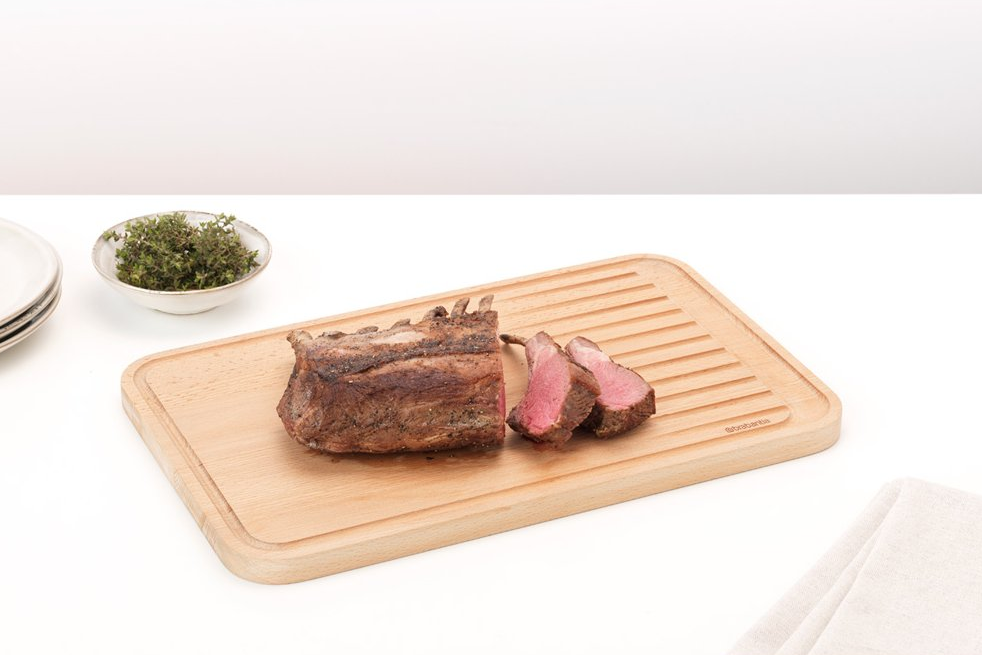 Snijplank 25 x 40 cm, voor vlees, bruin, hout, Brabantia