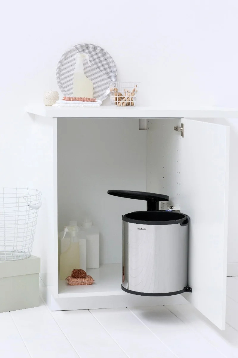 Inbouwprullenbak 15 l, glanzend staal, Brabantia