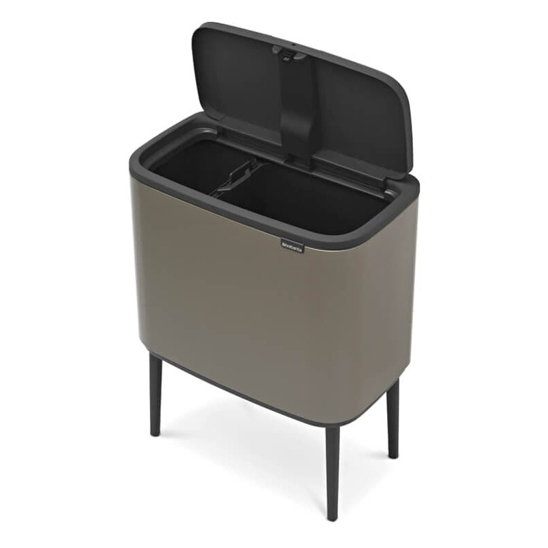 Touch prullenbak BO 11 + 23 l, platina, Brabantia