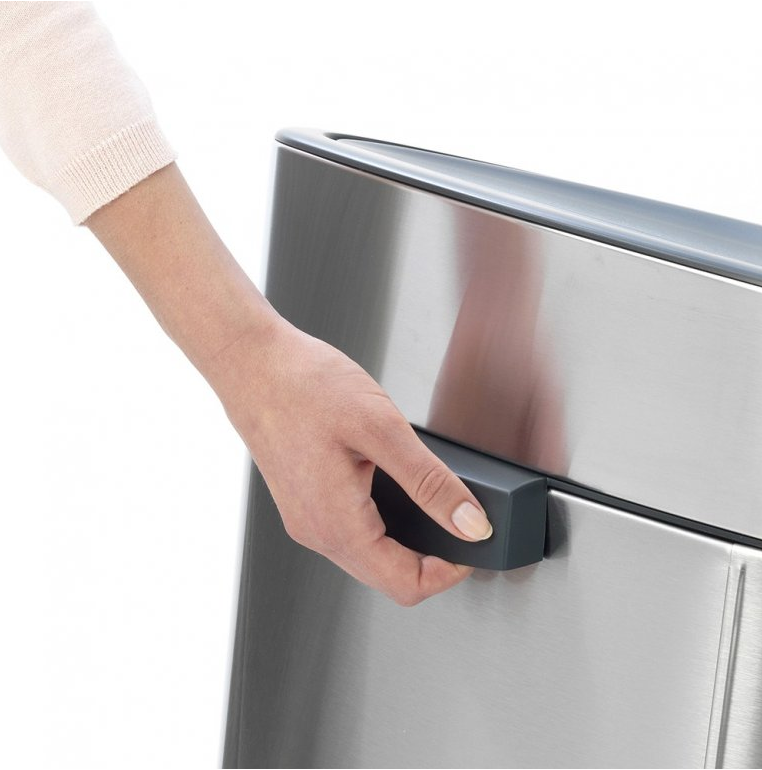 Touch prullenbak TOUCH BIN NEW 40 l, vingerafdrukbestendig, mat staal, Brabantia