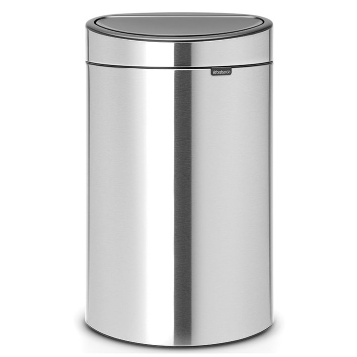 Touch prullenbak TOUCH BIN NEW 40 l, vingerafdrukbestendig, mat staal, Brabantia