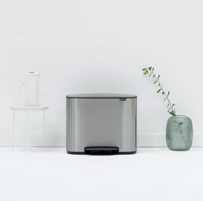 Pedaalemmer BO 3 x 11 l, mat staal, Brabantia