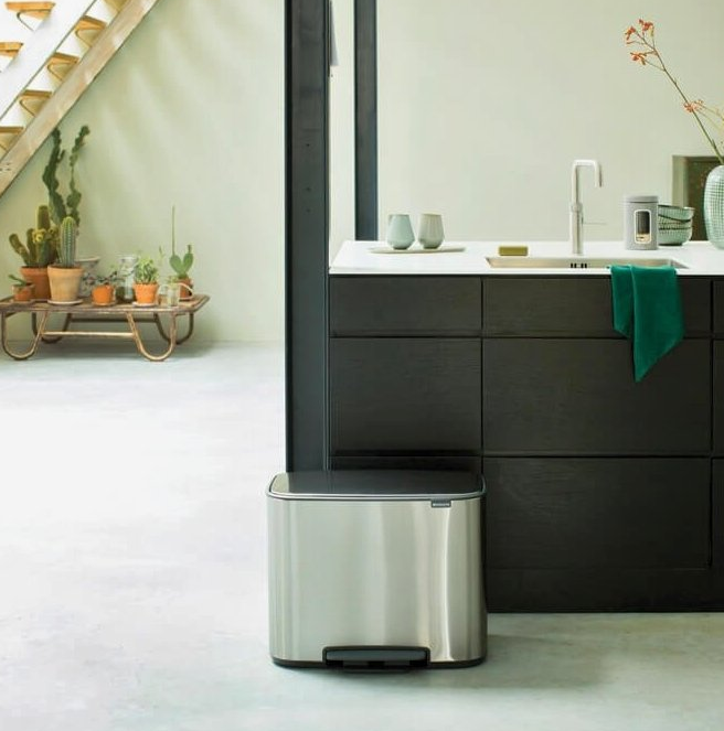 Pedaalemmer BO 3 x 11 l, mat staal, Brabantia