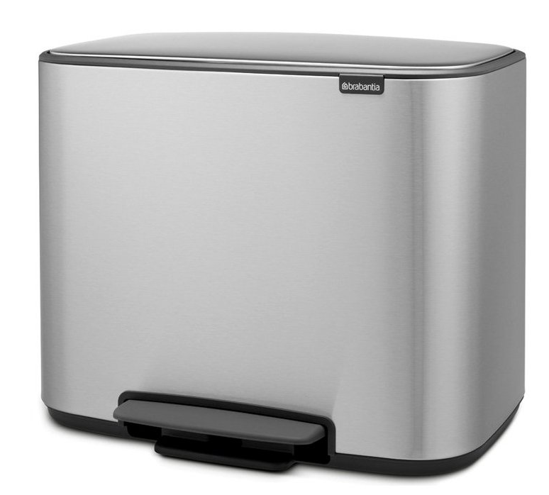 Pedaalemmer BO 3 x 11 l, mat staal, Brabantia