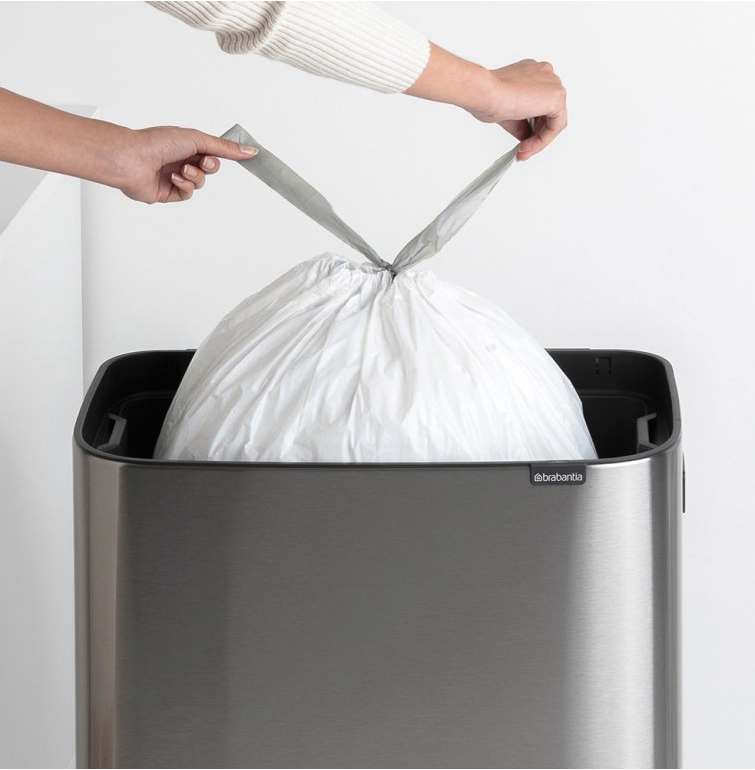 Touch prullenbak BO HI 60 l, mat staal, Brabantia