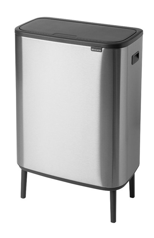 Touch prullenbak BO HI 60 l, mat staal, Brabantia