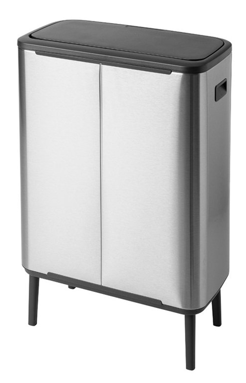 Touch prullenbak BO HI 60 l, mat staal, Brabantia