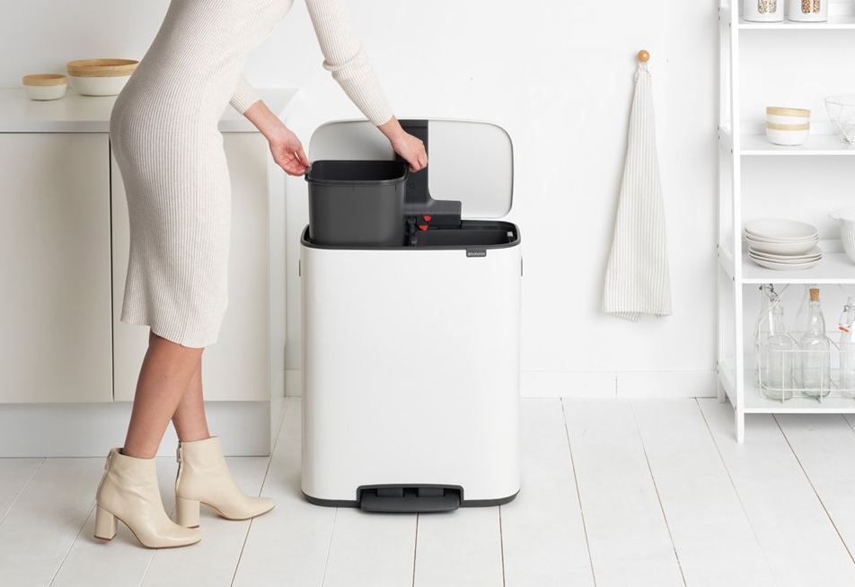 Pedaalemmer BO 2 x 30 l, wit, Brabantia